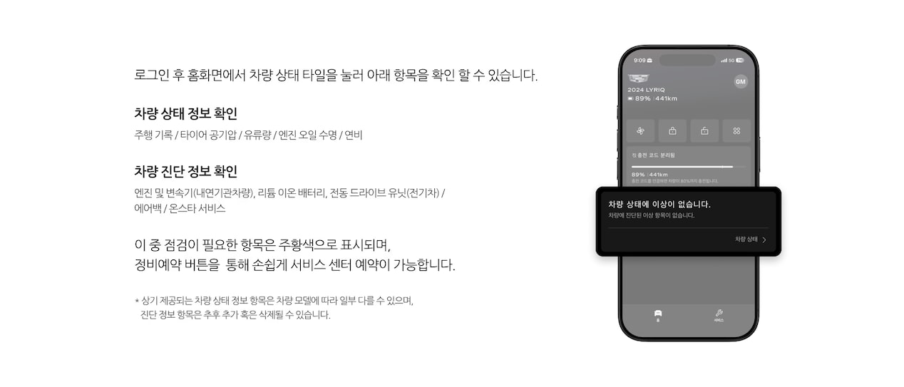 Vehicle Diagnostic Features Tab